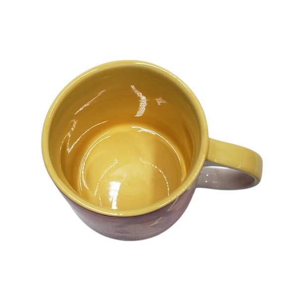 Anthropologie Coffee Tea Mug Letter A Graphic Red Pink Yellow - Picture 5 of 10